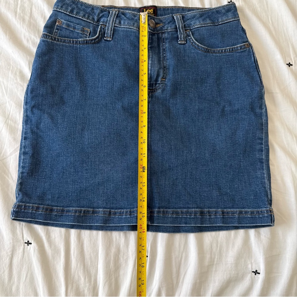 Lee Women's Classic Blue Jean Pencil Skirt Size 6 Medium Vintage - Picture 8 of 9